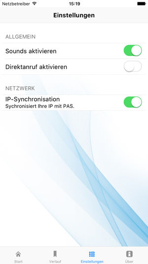 PAS Dial Screenshot