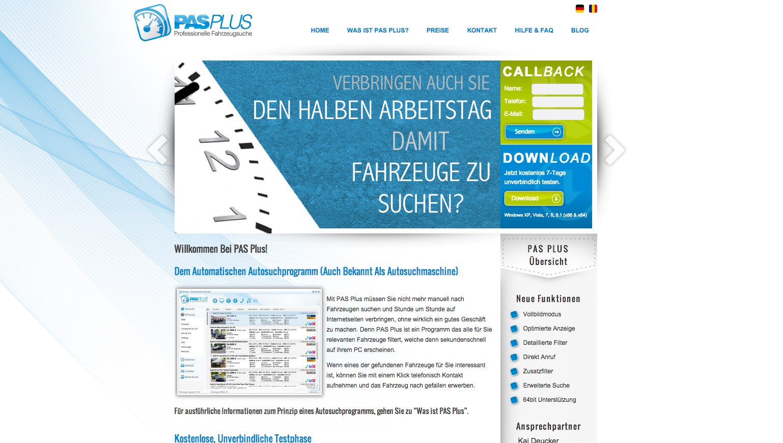 PAS Plus Homepage