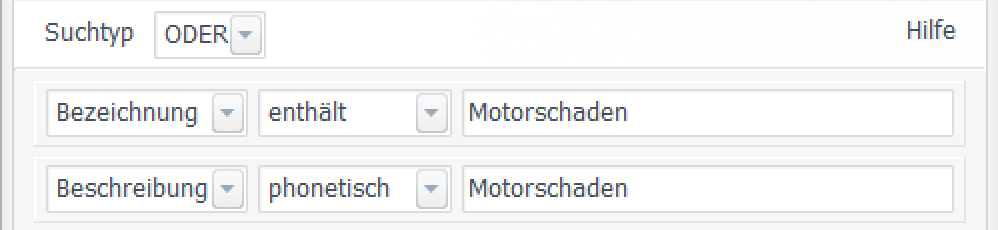 Erweiterte Freitextsuche Beispiel